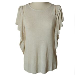 John + Jenn Cold Shoulder Sweater Top M